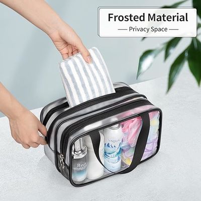 Waterproof Lightweight Lager Capacity Soft Toiletry Bag With Handle