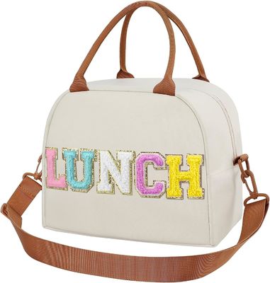 Personalized Preppy Lunch Bag for Adults with Adjustable Shoulder Straps