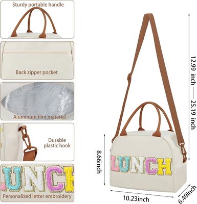 Personalized Preppy Lunch Bag for Adults with Adjustable Shoulder Straps