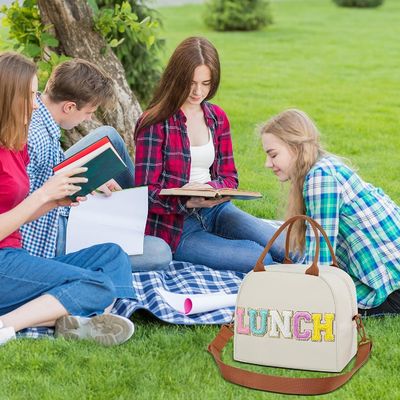 Personalized Preppy Lunch Bag for Adults with Adjustable Shoulder Straps