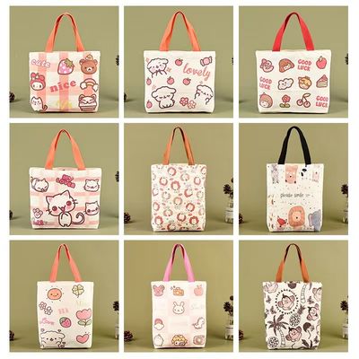 Manufacturers produce fashionable cotton bags fine printing large capacity good storage large price concessions