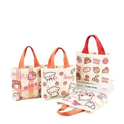 Manufacturers produce fashionable cotton bags fine printing large capacity good storage large price concessions