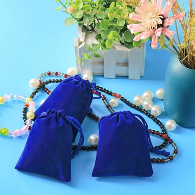 Waterproof Velvet Drawstring Bags Wedding Gift Bags Velvet Cloth Jewelry Pouches