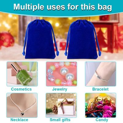 Waterproof Velvet Drawstring Bags Wedding Gift Bags Velvet Cloth Jewelry Pouches