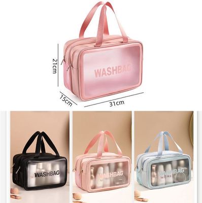 high quality soft waterproof durable tolietry bag with handle