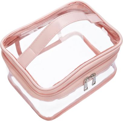 Double Layer Clear Cosmetic Bag Makeup Bag Waterproof Travel Toiletry Bag