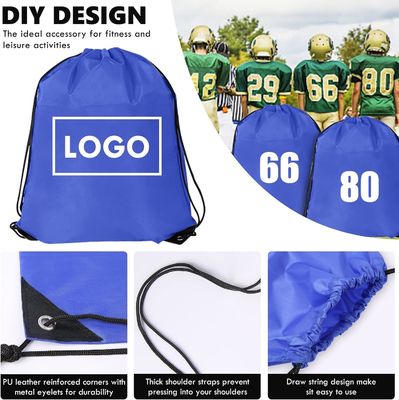 PE Drawstring Bag Backpack Gym Sackpack Bulk Softball Gifts Storage Workout Bags