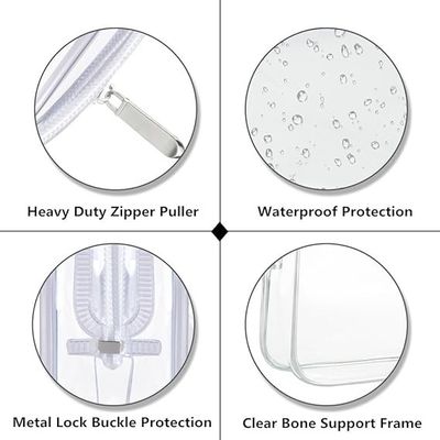 Durable Ecofriendly Waterproof Clear Toiletry Bags With Zipper