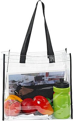 Lager Capacity Professional Transparent Bag Lightweight Clear Durable Soft Pvc Tote Bag