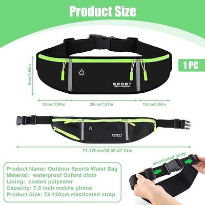 Outdoor Sports Running Jogging Waist Bag Waterproof Phone Waist Belt Pack Fitness Elastic