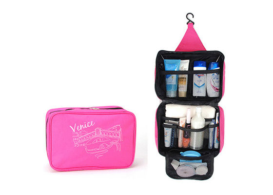 Canvas Hanging Toiletry Bag Transfer Print For Portable Packaging ODM