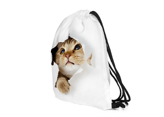 Polyester Cute Custom Drawstring Bags Lightweight Personalized