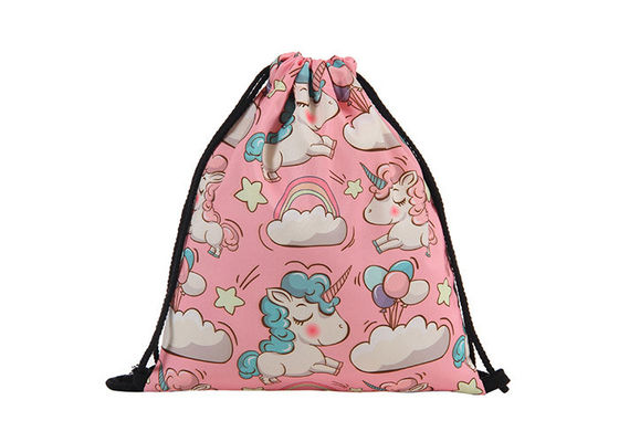 39*30cm Canvas Drawstring Bag Backpack Embroidery Printing OEM ODM