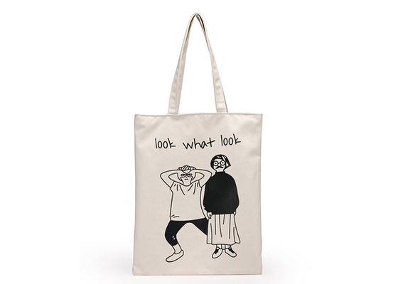 Multi Purpose Plain Canvas Black Tote Bag For Decorating