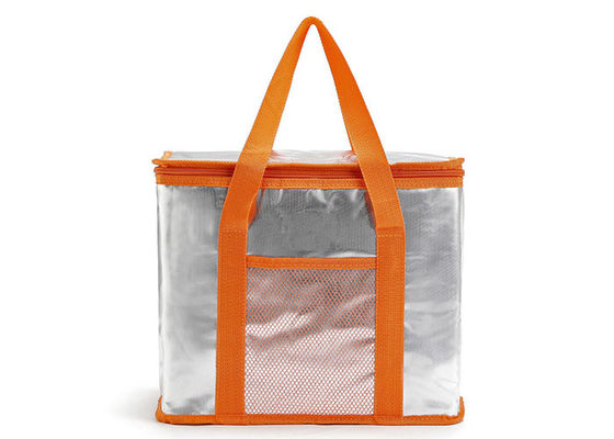 Large EPE Orange Thermal Insulated Tote Lunch Bag OEM Service
